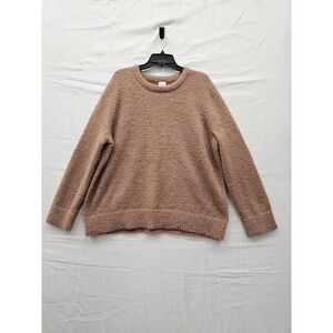 A New Day Brown Eyelash Knit Crewneck Sweater XXL Recycled Polyester F00412344